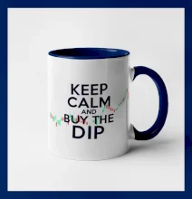 Zelenočervený graf Keep Calm and Buy the Dip