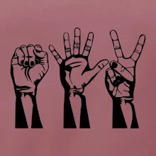 Kameň nožnice papier čierne