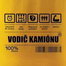 Čiarový kód - Vodič kamiónu Čiarový kód - Vodič kamiónu