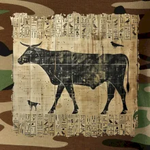 Egyptské hieroglyfy krava