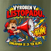 Vyroben v listopadu hlučný kluk s červeným megafonem
