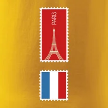 Paríž známka farebná
