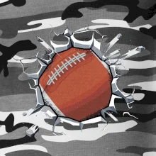 Americký futbal lopta v triku