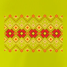 Ukrajinský vzor - Červené kvety