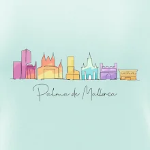 Mallorca - Siluety pamiatok - farebné