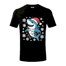 Vánoční žralok a vločky