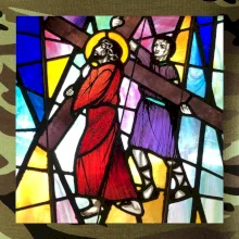 Vitráž - Ježiš a kríž