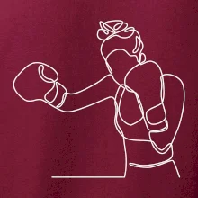 Žena boxerka jedným ťahom