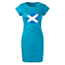 Škótska vlajka kreslená štetcom