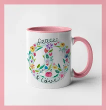 Peace and love symbol