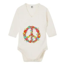 Peace symbol červené kvety