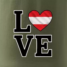 Love Rakúska vlajka Love Rakúska vlajka