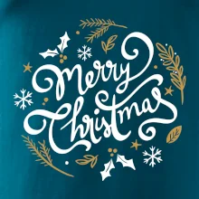 Merry christmas - nápis guľatý