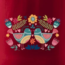 Folklór - dva farebné vtáčiky