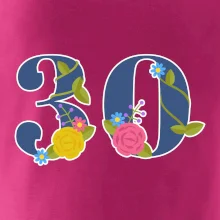 Kvetinové číslo kreslené - 30
