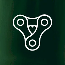 Cyklo srdce reťaz trojuholník