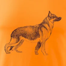 Nemecký ovčiak - kreslený skica  