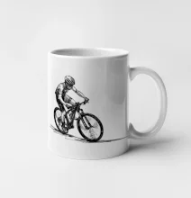 MTB kreslený cyklista MTB kreslený cyklista