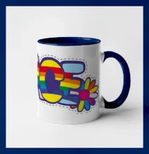 Peace nápis dúhový