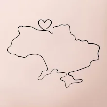 Mapa Ukrajiny - srdce