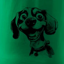 Čiernobiela karikatúra bígl