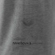 Milešovka - vrstevnice v obdĺžniku