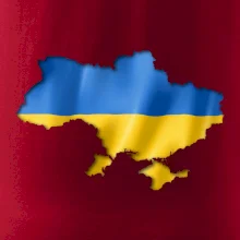Ukrajina vlajka mapa