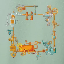 Steampunk farebná zostava