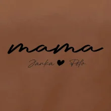 Mama - tričko menami deti písacie