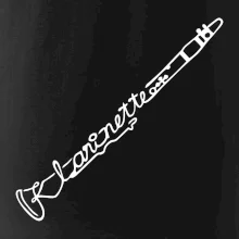 Klarinet nápis Klarinet nápis