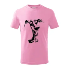 Čiernobiela karikatúra chrt