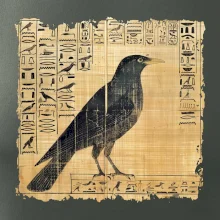 Egyptské hieroglyfy vták