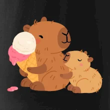 Kapybara so zmrzlinou