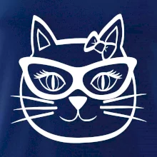 Mačacie dievča s okuliarmi