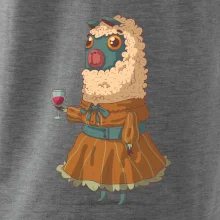 Alpaka s vínom žena Alpaka s vínom žena