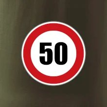Dopravná značka - obmedzenie rýchlosti 50