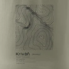 Kriváň - vrstevnice v obdĺžniku