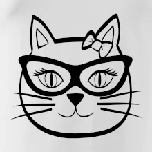 Mačacie dievča s okuliarmi