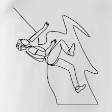 Lezec na skale jedným ťahom