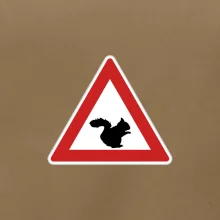 Dopravná značka - Pozor veverička