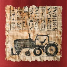 Egyptské hieroglyfy traktor