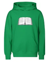 Kniha čiernobiela otvorená s textom