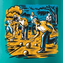 Petanque hra - modro oranžová