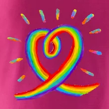 Srdce pride dúha kreslená Srdce pride dúha kreslená