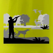 Lovec a stavač v lese Lovec a stavač v lese