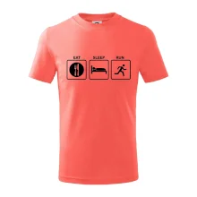 Eat sleep run štvorce