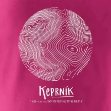 Keprník - vrstevnice v kruhu
