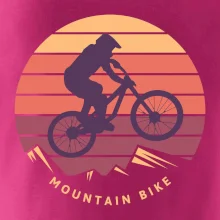 MTB farebný bicykel západ slnka