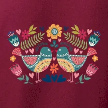 Folklór - dva farebné vtáčiky