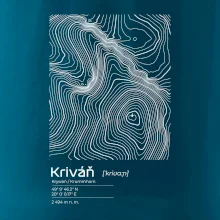 Kriváň - vrstevnice v obdĺžniku